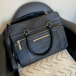 Steve Madden - black and gold laptop/ office bag